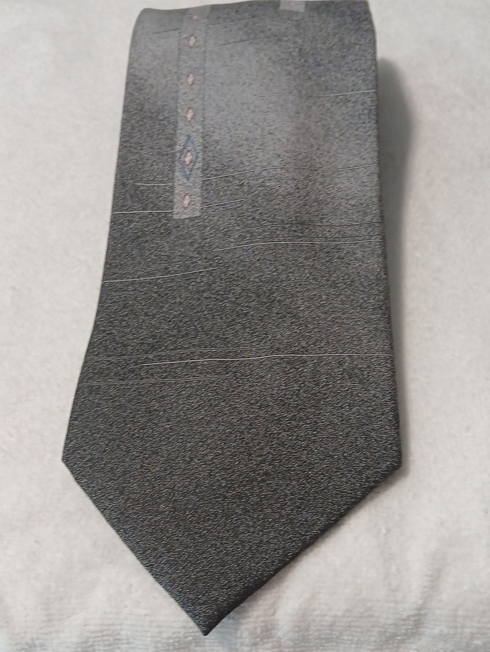 Towncraft Charcoal Gray Textured Tie with Subtle Accent